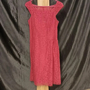 Hot pink with lace material Jessica Simpson size 6 summer dress